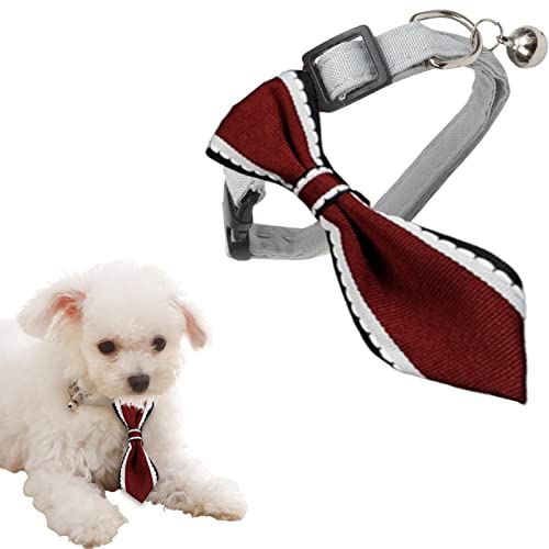 Hund Glocke Halsband | Hunde Haustier Fliege Halsband mit Glocke - Weiche niedliche Hundekrawatten für Haustier-Halloween-Kostüme für kleine bis mittelgroße Hunde von Shenrongtong