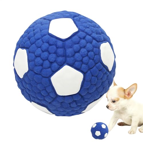 Quietschender Beißball für Hunde, weiche Zahnreinigung, Beißsport, Welpenspielzeug, Haustier-Trainingsbedarf, interaktiver Welpen-Quietsch-Sportball für kleine, mittelgroße und große Hunde von Shenrongtong