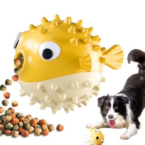 Hundespielzeug für aggressive Kauer – Gummi-Futterspender für Haustiere, aggressives Kauspielzeug, interaktives Zahnen, Welpenspielzeug, Futterspielzeug für Hunde von Shenrongtong