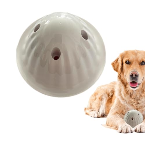 Leckerli-Ball für Hunde, Leckerli-Dosierspielzeug, Kauspielzeug, interaktiver Leckerli-Spielzeugball, Kauspielzeug für die Zahnreinigung, robustes Puzzle-Spielzeug für aggressive Kauer von Shenrongtong