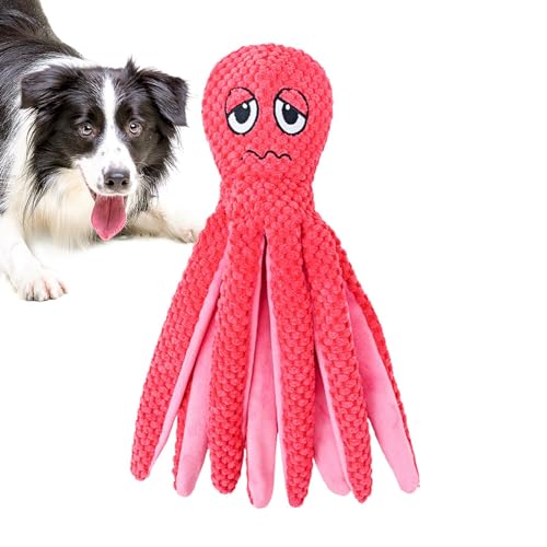 Quietschendes Oktopus-Hundespielzeug – Trinkbares Quietschspielzeug für Spaß und Training, Oktopus-Hundespielzeug für Welpen, kleine, mittelgroße und große Langeweile von Shenrongtong