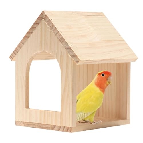 Sittich-Nistkasten – Belüftungsdesign, Wellensittich-Nistkasten, Vogelhütte für Käfig, Vogelkasten, Nest aus Holz, Vogelhaus, Baumdekoration für den Außenbereich von Shenrongtong