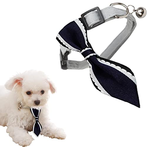 Urlaub Hundehalsbänder | Verstellbares Hundehalsband mit Fliege - Süße Hundekrawatten mit Glöckchen Kleine Hundekostüme für kleine Hunde und Katzen von Shenrongtong