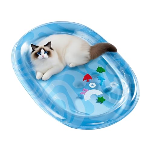 Wassersensorische Spielmatten für Katzen, Wassersensorische Spielmatte, wasserdicht, schmutzabweisend, kühlende Matratze für mittelgroße Tiere, Welpen, Kätzchen Wassersensorische Spielmatten für Katzen, Wassersensorische Spielmatte, wasserdicht, schmutzabweisend, kühlende Matratze für mittelgroße Tiere, Welpen, Kätzchen von Shenrongtong