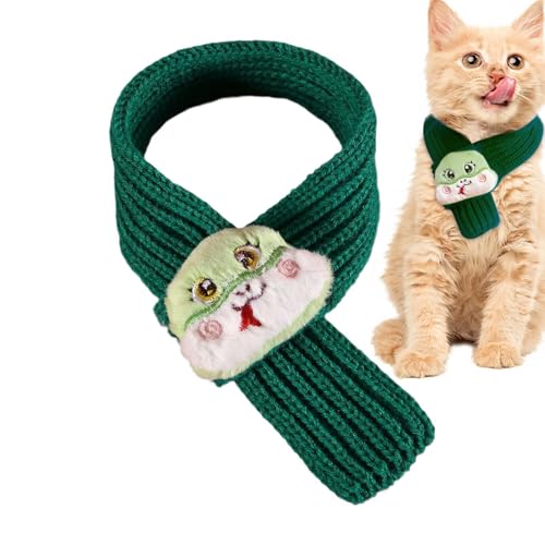 Winter-Halswärmer für Welpen, Katzenschal, schöne Winter-Outfits, Hunde-Strickschal, warm und niedlich, gestricktes Haustierhalsband, Winter-Katzen-Halswärmer für Welpen und Kätzchen von Shenrongtong