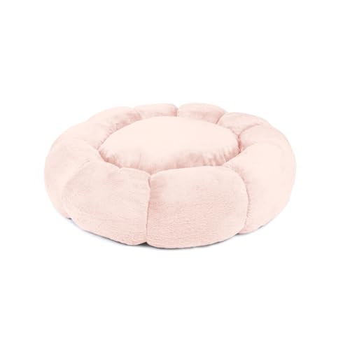 Sherry Kline Pets Beruhigendes Bett für Hunde und Katzen in Donut-Form, aus weichem Kunstfell, erhältlich in 4 Größen, maschinenwaschbar von Sherry Kline
