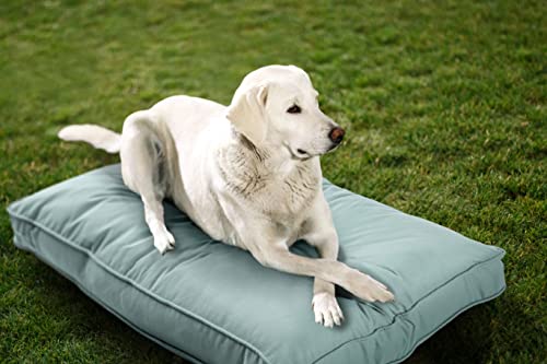 Sunbrella Indoor/Outdoor Doppelseitiges Hundebett für kleine & mittelgroße Hunde mit waschbarem Bezug (Nebel) von Sherry Kline