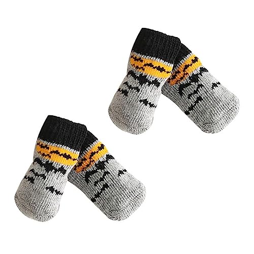 Shienfir Haustier Socken Niedliche Hunde Haustier Kätzchen Socken Weihnachtsmann Elch Muster Kompatibel mit mittleren Hunden Grau L von Shienfir