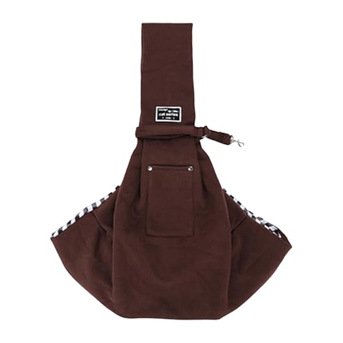 Shienfir Haustier-Tragetasche mit faltbarem Design, Tragetasche für kleine Hunde und Katzen, atmungsaktiv, tragbar, Taschen, leicht, verstellbare Schulter Kaffee 1pc von Shienfir