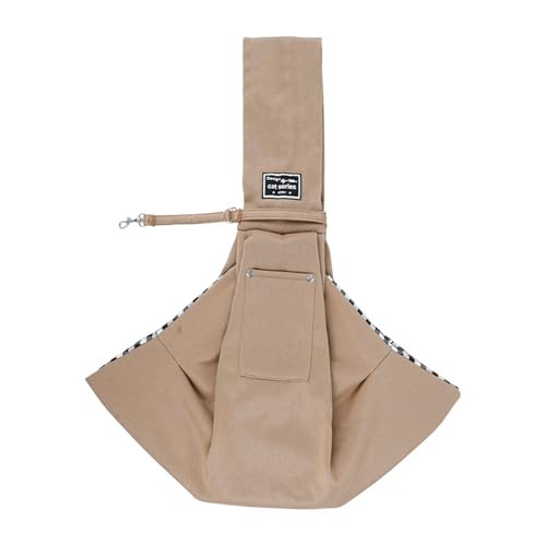 Shienfir Haustier-Tragetasche mit faltbarem Design, Tragetasche für kleine Hunde und Katzen, atmungsaktiv, tragbar, Taschen, leicht, verstellbare Schulter Khaki 1pc von Shienfir