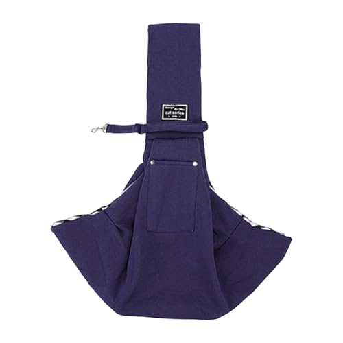 Shienfir Haustier-Tragetasche mit faltbarem Design, Tragetasche für kleine Hunde und Katzen, atmungsaktiv, tragbar, Taschen, leicht, verstellbare Schulter Navy blau 1pc von Shienfir