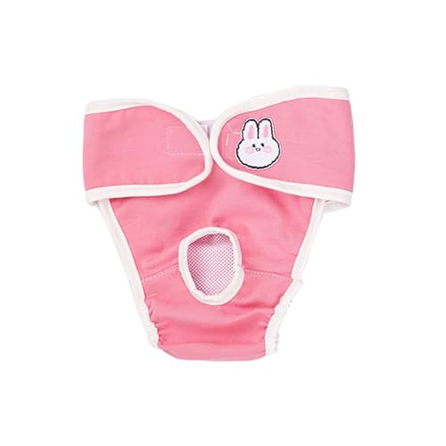 Shienfir Hunde-Menstruationspad-Halter, weibliche Windel mit saugfähiger Haustierhose, waschbar, für Hunde, wiederverwendbar, Periodenunterwäsche, atmungsaktiv, Hitzeschutz, klein Rosa 2XL von Shienfir