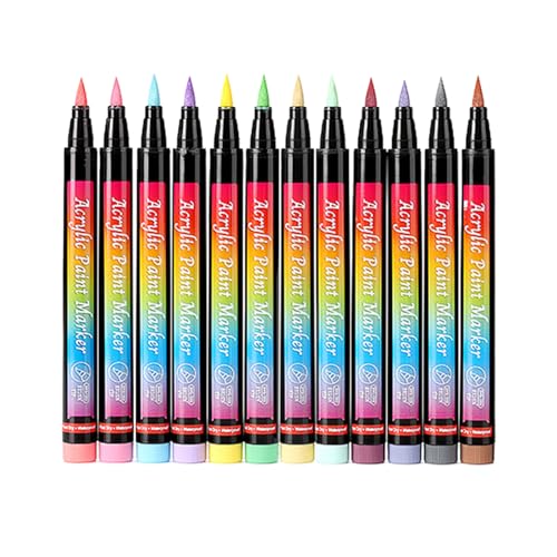 Shienfir Schnell trocknender Nagelstift, Haustier-Kunstbedarf, 12 Farben-Set, schnell trocknender Pinsel, lustige kreative Pfoten-Lackstifte, DIY-Maniküre für kleine Welpen, Katzen 12pcs von Shienfir