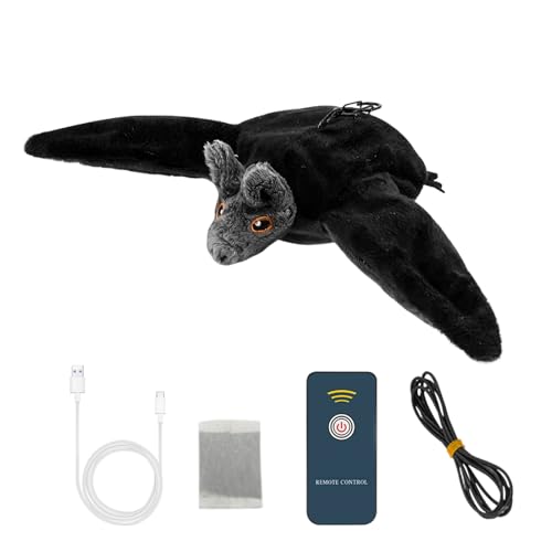 Shienfir Sichere Materialien Katzenspielzeug USB Wiederaufladbar Flattern Interaktiver Plüschschläger Eule Huhn mit Bewegungssensor Quietschende Katzenminze Zwitschernde Tiere Elektrisch C von Shienfir