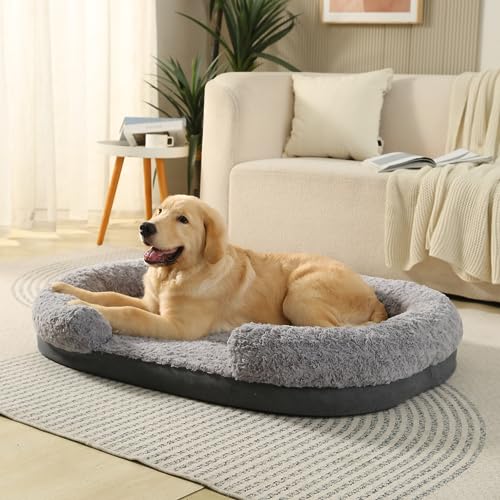 ShinHye Orthopädisches Hundebett Grosse Hunde, Memory Foam Hundekissen,Hundesofa für Mittlere Hunde, Waschbar Hundecouch Wasserdicht rutschfest (M-71x51x17cm) von ShinHye