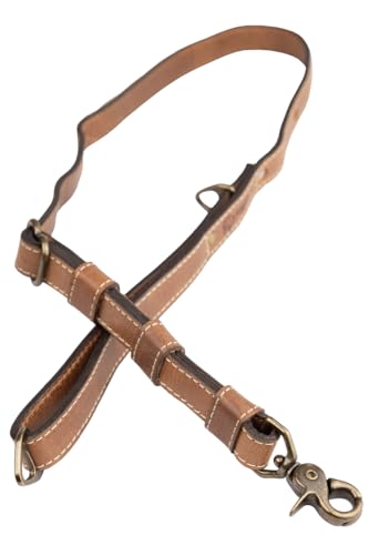 Shiner Pet Verstellbare reflektierende Hundeleine aus Leder, handgefertigt aus Vollnarbenleder und massiven Messingbeschlägen (Cayenne, Größe M (90 - 152 cm) von Shiner Pet