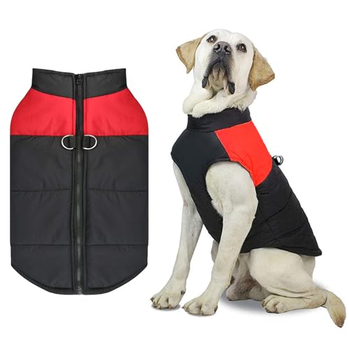 Hundemantel für Kleine Hunde,Hunde Jacke Warm Hundemantel Winter Winterjacke Hundemantel Wasserdicht Wintermantel Hund für Kleine Mittlere Grosse Hunde mit D-Ring Winddichte Hundejacke von Shinmax