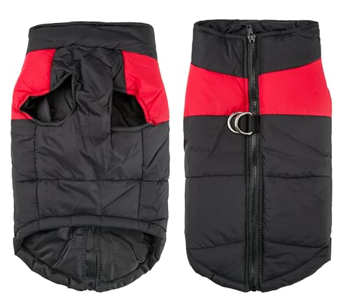 Shinmax Hundemantel Winterjacke Hundejacke wasserdichte Jacke,Warm Winterweste Kleine Mittlere Große, Gefütterter Brustschutz Hund Welpen Kleidung Weste Haustier Gepolsterte Weste von Shinmax