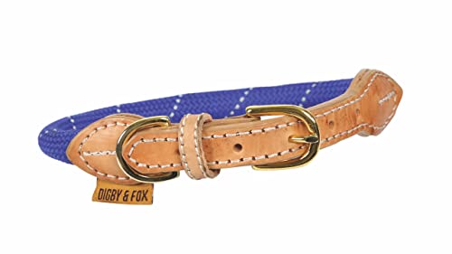 Digby & Fox Reflektierendes Hundehalsband (XS, Marineblau) von Shires