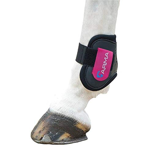 Shires ARMA Fetlock Boots Cob/Full Size Black Pink von Shires