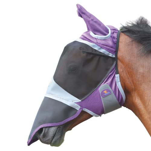 Shires Fliegenmaske mit Ohrlöchern und Nasenlöchern, Deluxe, Violett von Shires