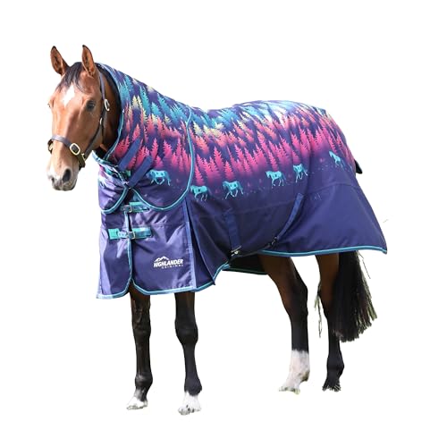 Shires Highlander Original Pferdedecke, 100 g, Marineblau, 221 cm, Marineblau von Shires