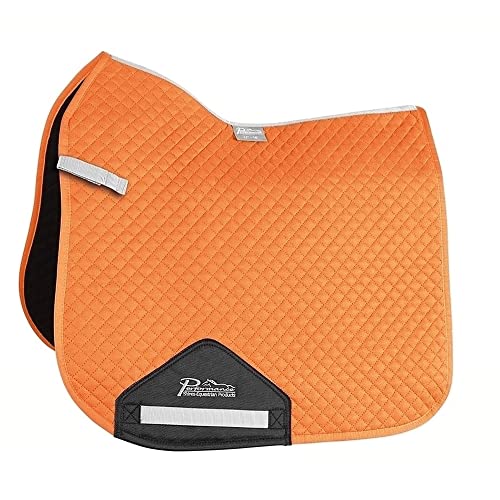 Shires Performance Suede Dressage Saddlecloth Saddle Pad Cob/Full Size Burnt Orange von Shires