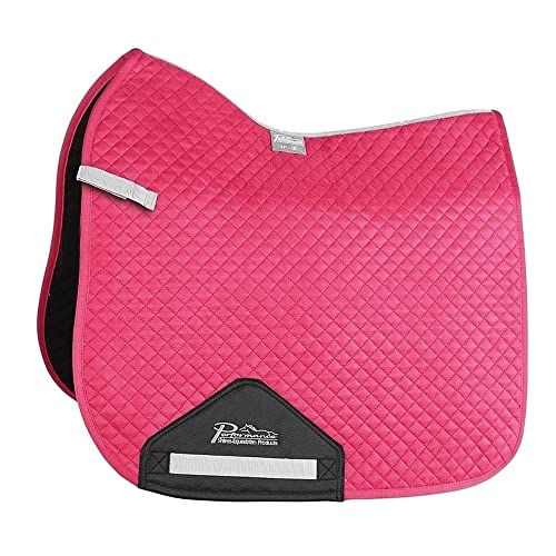 Shires Performance Suede Dressage Saddlecloth Saddle Pad Cob/Full Size Raspberry von Shires