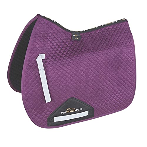 Shires Performance Suede Saddle Pad Pony/Cob Plum von Shires