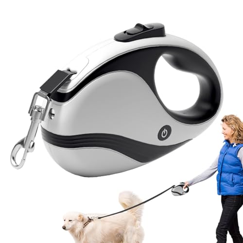 Shitafe Pet Retractable Traktor, einziehbare PET -Leinen - Pet Tape Tractor Dog Lashes mit USB Taschenlampe,Sicheres Wanderausbildungsgurt, Ergonomisches Traktionsseil für Gehen, Outdoor -Aktivitäten von Shitafe