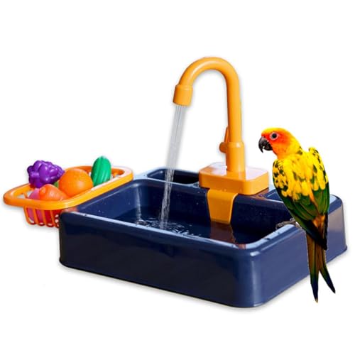 Vogel Badewanne, Papagei Automatische Badewanne Mit Wasserhahn, Vogel Dusche Badewanne Feeder Schüssel Für Haustier Kleine Mittlere Papagei Sittich Nymphensittich Conure Wellensittich von Shitafe