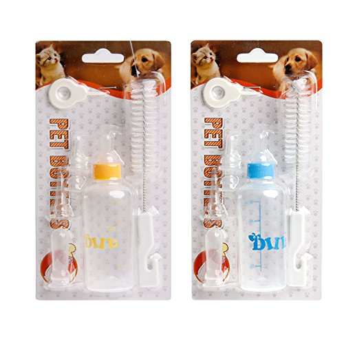 Kitten Bottles Puppy Bottles Feeding Bottle with 4 Different Types of Pacifiers and Clean Brush Easy to Use and Clean von Shntig