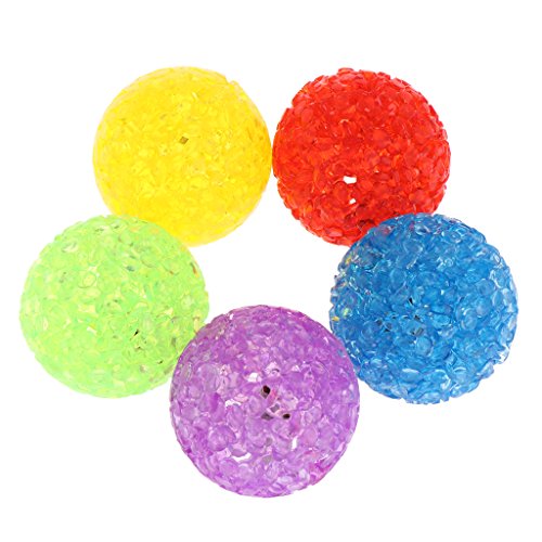 Shntig Katzenspielzeug mit buntem kristallähnlichem Ball, interaktiver Ball für Hunde, Katzen, Hamster, Chi, 5 Stück von Shntig