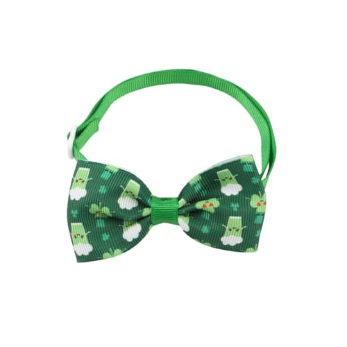 StPatricks Day Haustier-Fliege für Katzen, Hunde, Schleife, Halsband, Festival, Party, Haustierkostüm, Zubehör, Kätzchen, Urlaub, Halsbekleidung von Shntig