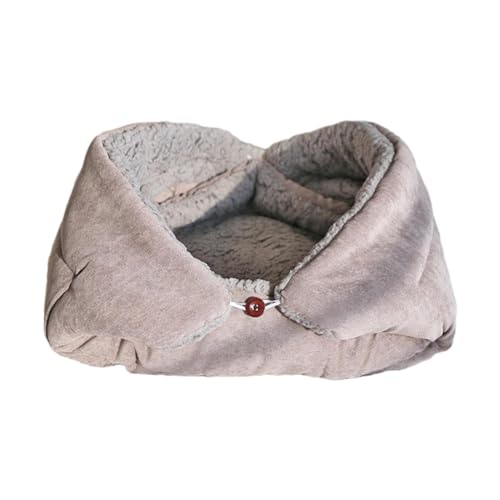 Warmes Winter-Katzenbett, rutschfestes Haustier-Schlafbett, kleines Kätzchen, dicke Innenmatte, faltbares Kissen für Hundebedarf von Shntig