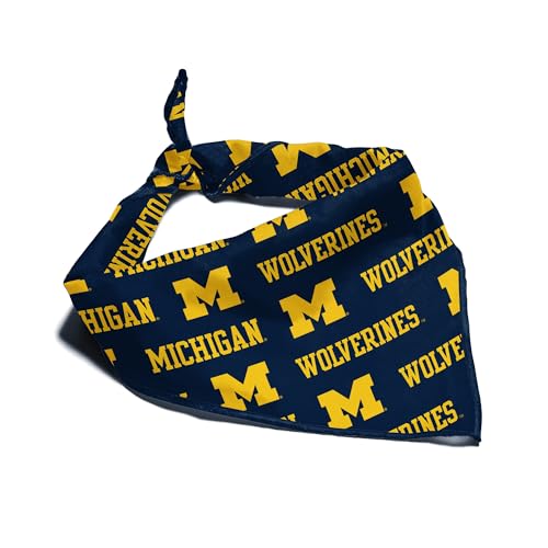 Michigan Wolverines Bandana für Hunde und Katzen, offizielles Lizenzprodukt, Größe L von ShopInstaPets