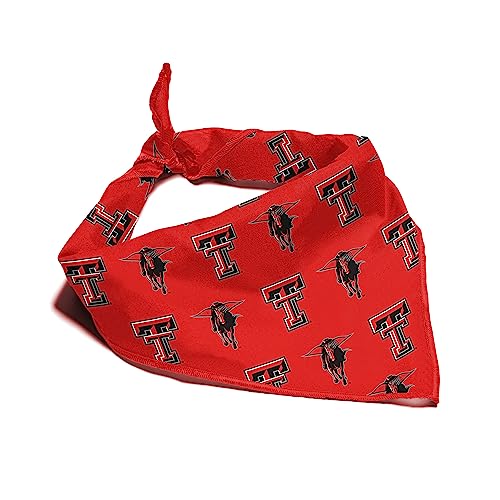 NCAA Bandana für Hunde und Katzen, offizielles Lizenzprodukt, passend für Haustiere, tolle Geschenkidee, einfach zu binden (klein, Texas Tech Red Raiders) von ShopInstaPets