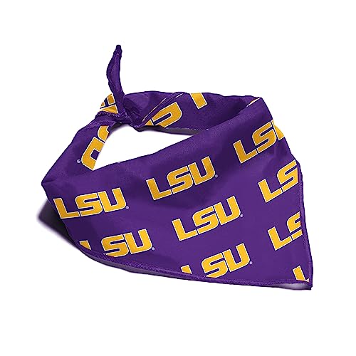 NCAA Bandana für Hunde und Katzen, offizielles Lizenzprodukt, passend für Haustiere, tolle Geschenkidee, leicht zu binden (klein, LSU Tigers) von ShopInstaPets