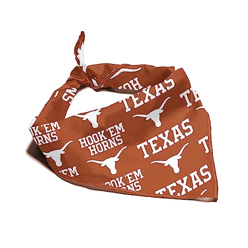 NCAA Bandana für Hunde und Katzen, offizielles Lizenzprodukt, passend für Haustiere, tolle Geschenkidee, leicht zu binden (klein, Texas Longhorns) von ShopInstaPets