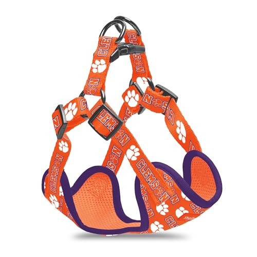 Clemson Tigers Step-in-Hundegeschirr, NCAA, offizielles Lizenzprodukt, verstellbar, bequem, robust und langlebig, tolle Geschenkidee, Größe XS von ShopInstaPets