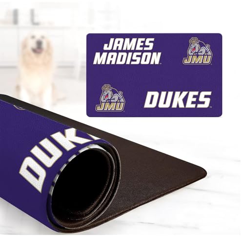 James Madison Dukes Futter- und Wassermatte für Hunde und Katzen, offizielles Lizenzprodukt, 45,7 x 73,7 cm, rutschfest, wasserdicht von ShopInstaPets