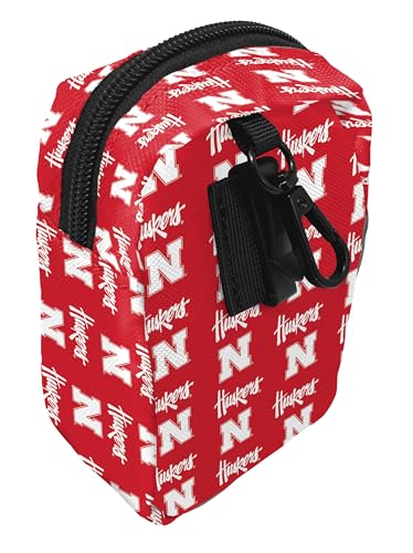 NCAA Offiziell lizenzierte Leckerli-Tasche für Welpen, mit Clip (Nebraska Cornhuskers) von ShopInstaPets