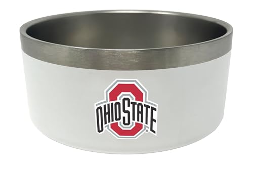 Ohio State Buckeyes Futternapf aus Edelstahl, offizielles Lizenzprodukt, NCAA, 907 ml von ShopInstaPets