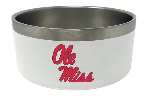 Ole Miss Rebels Futternapf aus Edelstahl, 900 ml, offizielles Lizenzprodukt der NCAA von ShopInstaPets