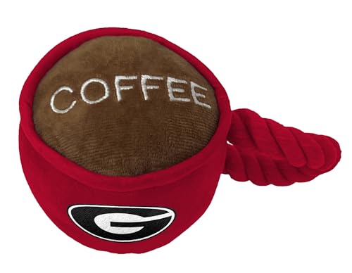 ShopInstaPets Georgia Bulldogs Hundespielzeug | Seil und Quietschspielzeug | für alle Hunderassen | Offiziell lizenziert (Kaffeetasse) von ShopInstaPets