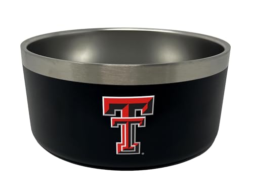 Texas Tech Red Raiders Futternapf aus Edelstahl, offizielles Lizenzprodukt, NCAA, 907 ml von ShopInstaPets