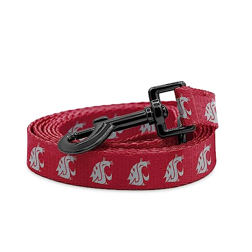 Washington State Cougars Halsbänder und Leinen, offizielles Lizenzprodukt, passend für alle Haustiere. (1,8 m lange Leine) von Shopinstapets