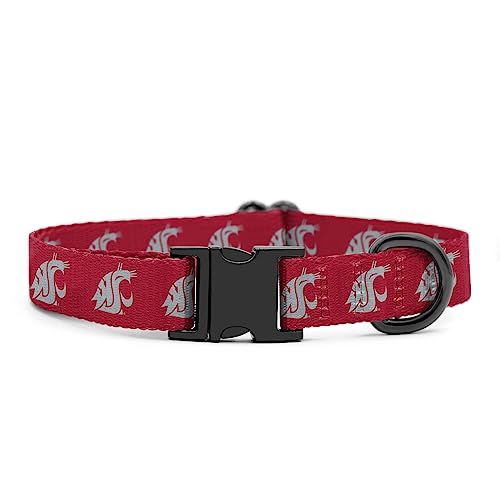 Washington State Cougars Halsbänder und Leinen, offizielles Lizenzprodukt, passend für alle Haustiere. (großes Halsband) von Shopinstapets