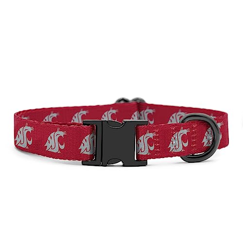 Washington State Cougars Halsbänder und Leinen | Offizielles Lizenzprodukt | passend für alle Haustiere (kleines Halsband) von Shopinstapets