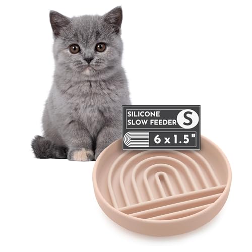 Should We Go? - Der Slowdown Bowl - Silikon Slow Feeder für Katzen & Kätzchen, langsames Fressen, modernes Leckmatten-Design, reduziert Schlucken, spülmaschinenfest, für alle Rassen, von Should We Go?